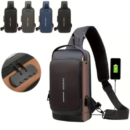 Men Multifunction Anti Theft USB Shoulder Bag Man Crossbody
